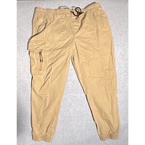 Denali Men's Beige Cargo Jogger Pants XL Stretch Pockets Drawstring Waist